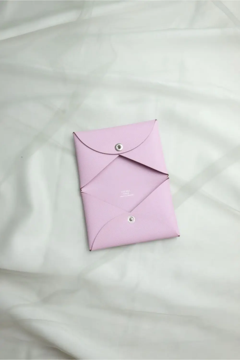 HERMES CALVI CARD HOLDER ROSE DARLING EPSOM
