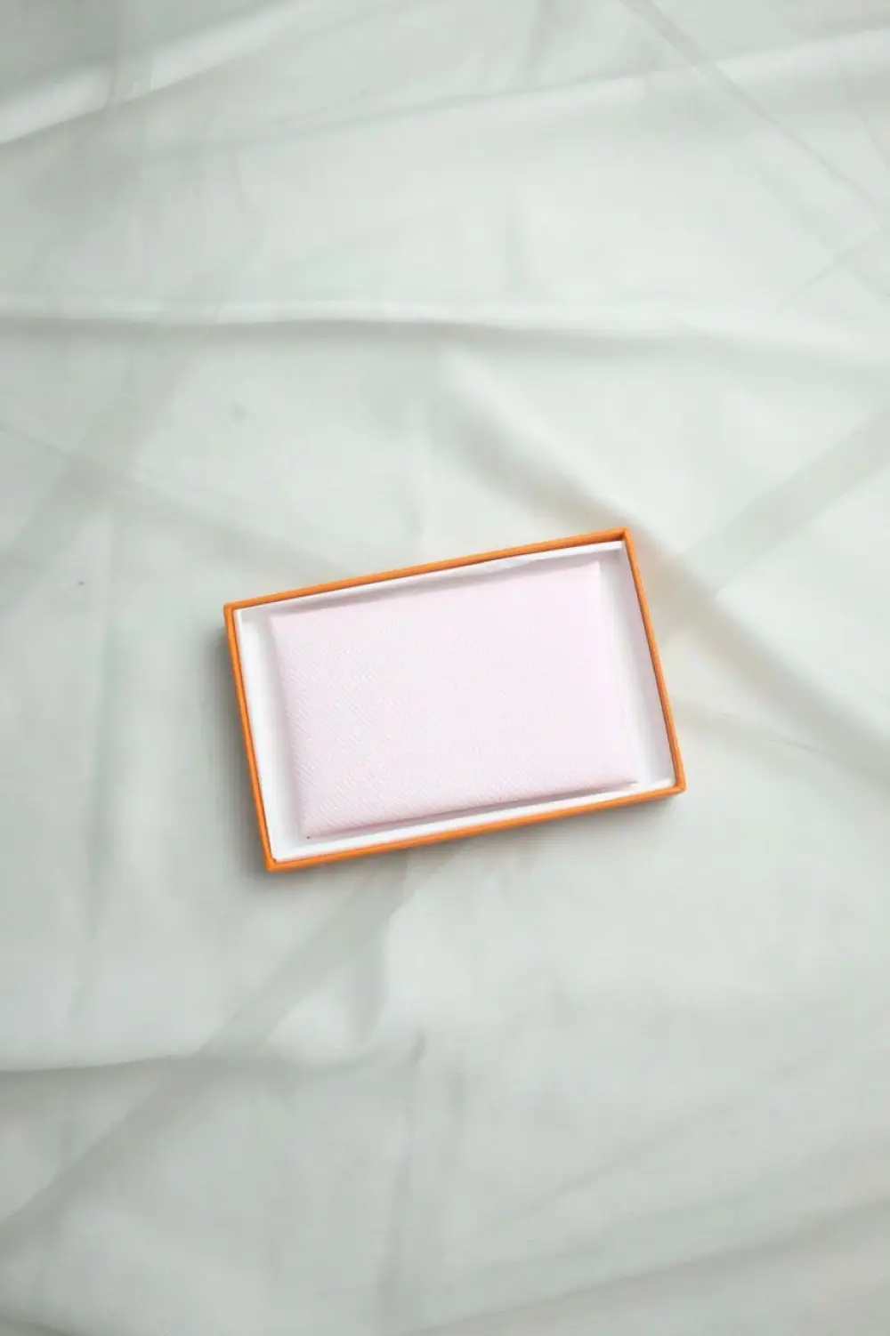 HERMES CALVI CARD HOLDER MAUVE SYLVESTRE EPSOM