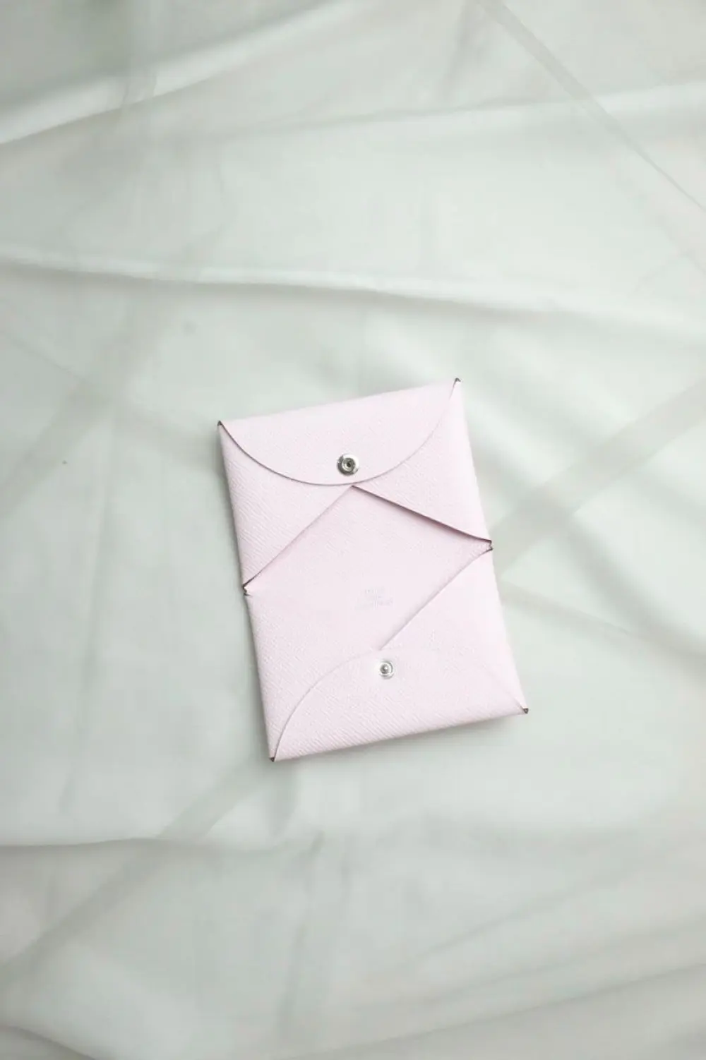 HERMES CALVI CARD HOLDER MAUVE SYLVESTRE EPSOM