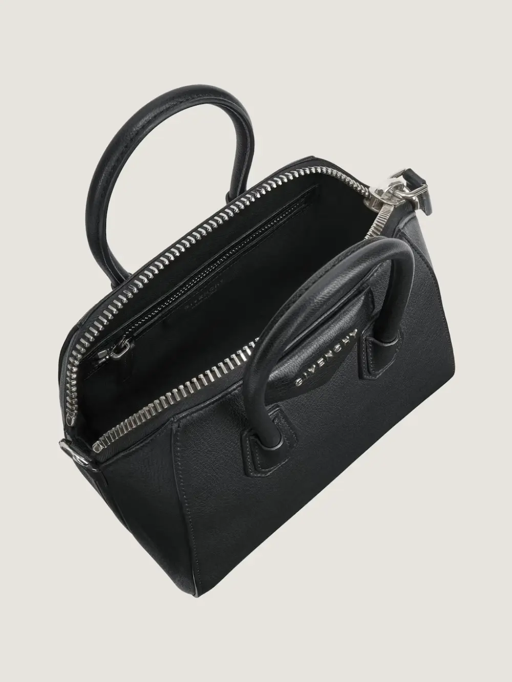 GIVENCHY MINI ANTIGONA BAG BLACK GRAINED LEATHER SHW