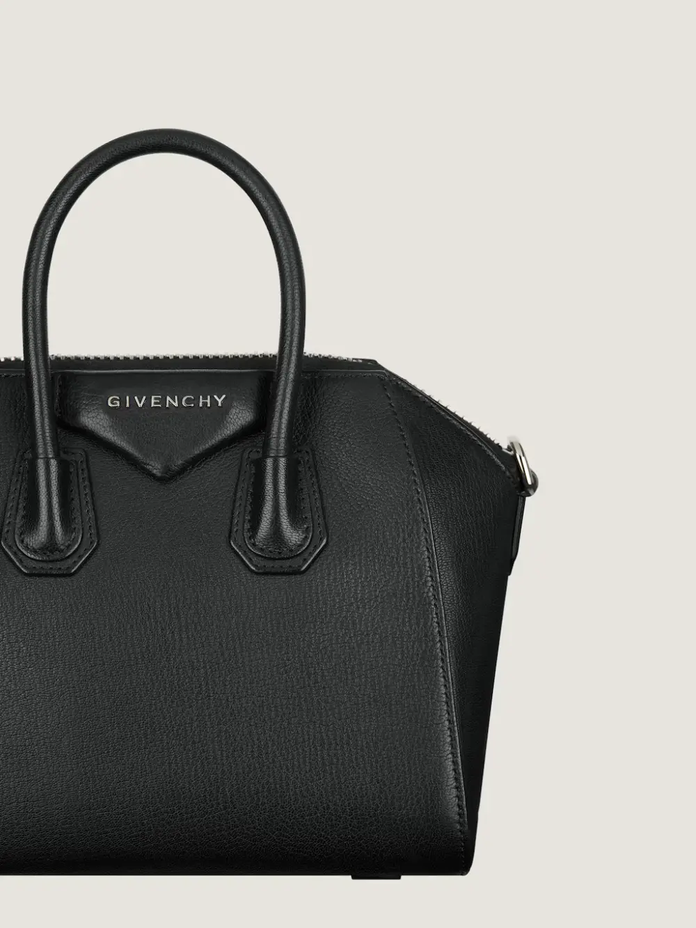 GIVENCHY MINI ANTIGONA BAG BLACK GRAINED LEATHER SHW