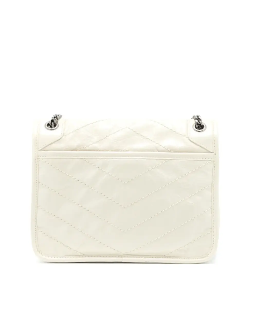 YSL SAINT LAURENT NIKI BABY VINTAGE LEATHER WHITE RHW