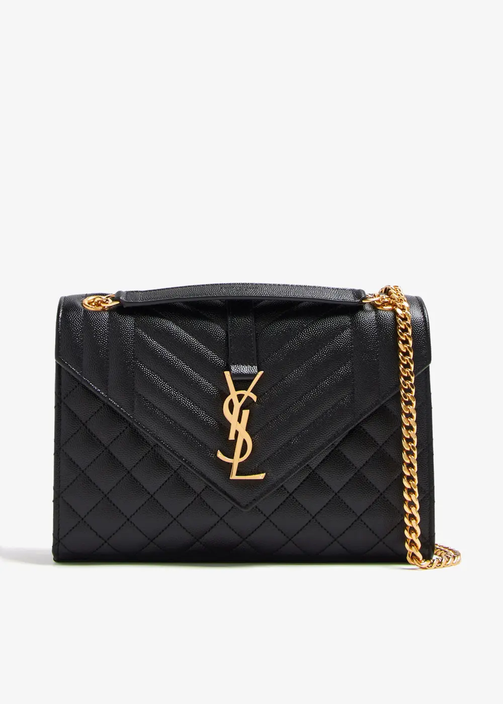 SAINT LAURENT ENVELOPE WOC 22CM · BLACK CAVIAR GHW