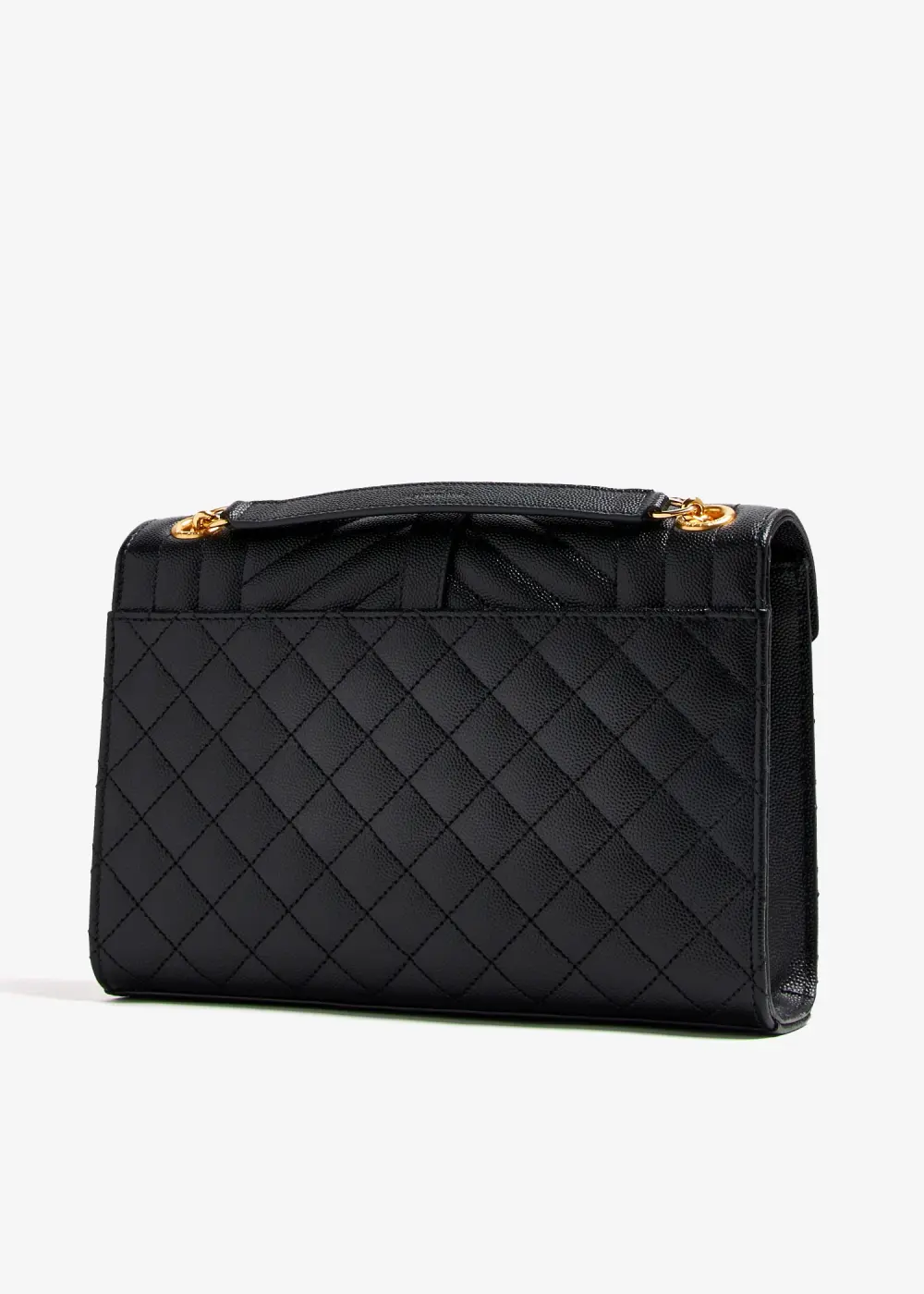 YSL SAINT LAURENT ENVELOPE WOC 22CM BLACK CAVIAR GHW