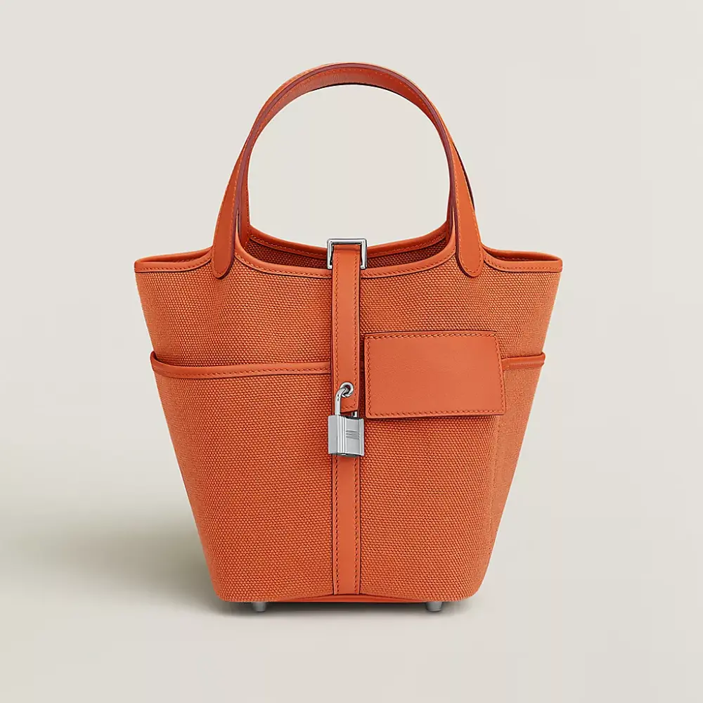 HERMES PICOTIN 18 CARGO ORANGE PHW