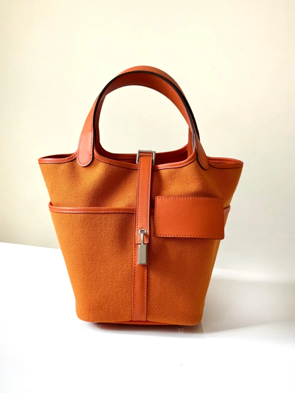HERMES PICOTIN 18 CARGO ORANGE PHW