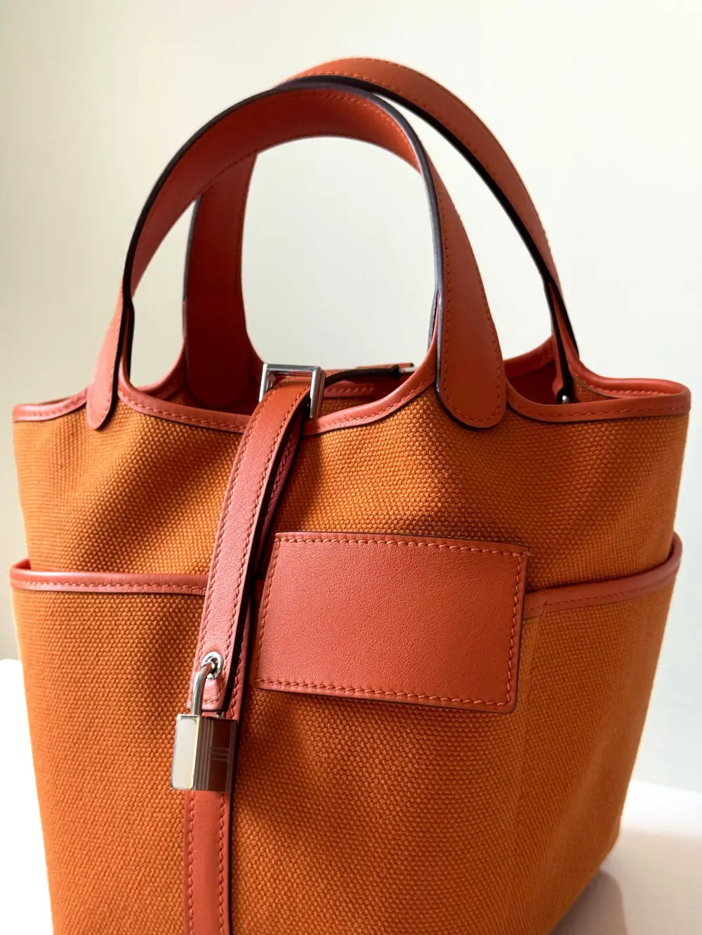 HERMES PICOTIN 18 CARGO ORANGE PHW