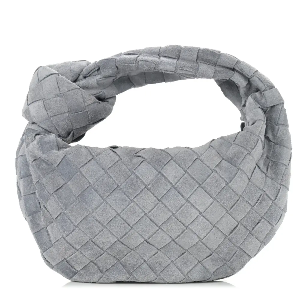 BOTTEGA VENETA BV MINI JODIE THUNDER SUEDE GHW