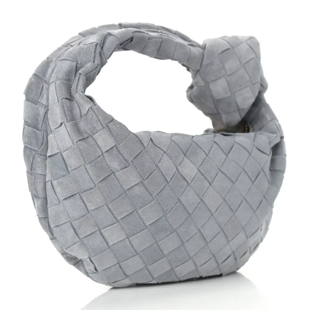 BOTTEGA VENETA BV MINI JODIE THUNDER SUEDE GHW