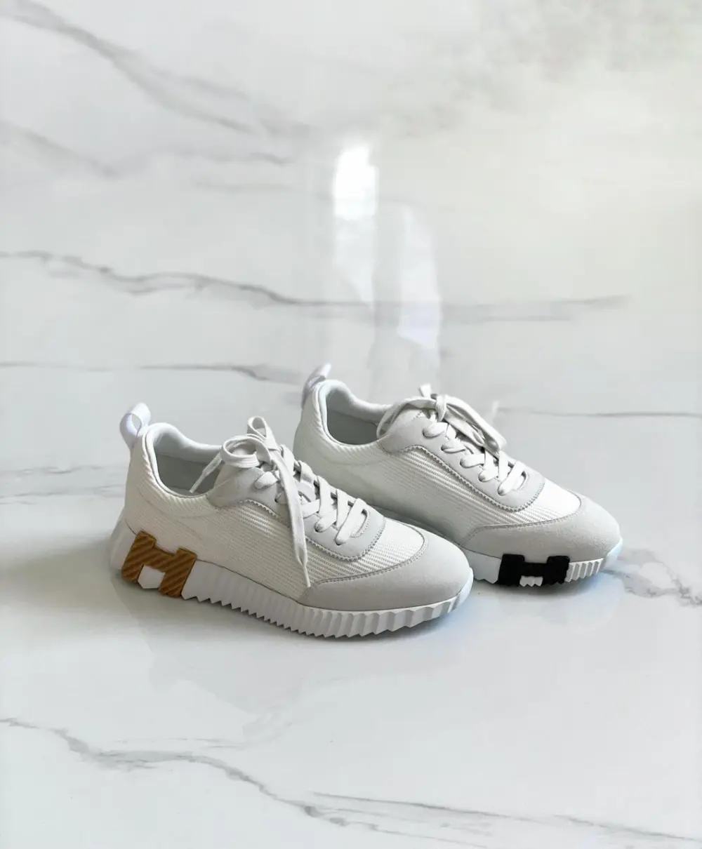 BOUNCING · ALL WHITE MESH - BEIGE MIEL