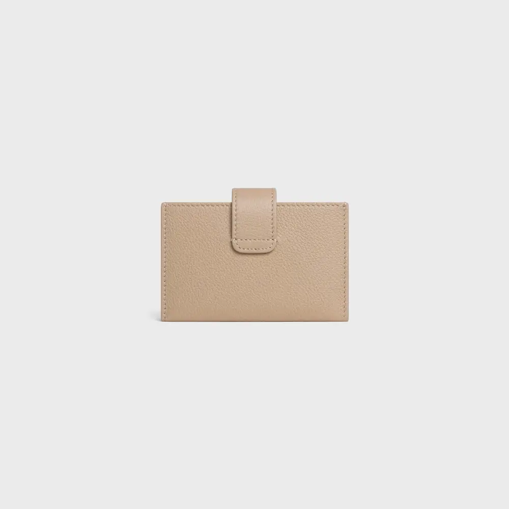 CELINE ACCORDEON CARD HOLDER SAFARI GHW