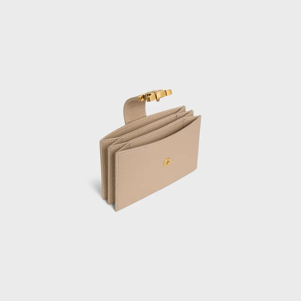 CELINE ACCORDEON CARD HOLDER SAFARI GHW