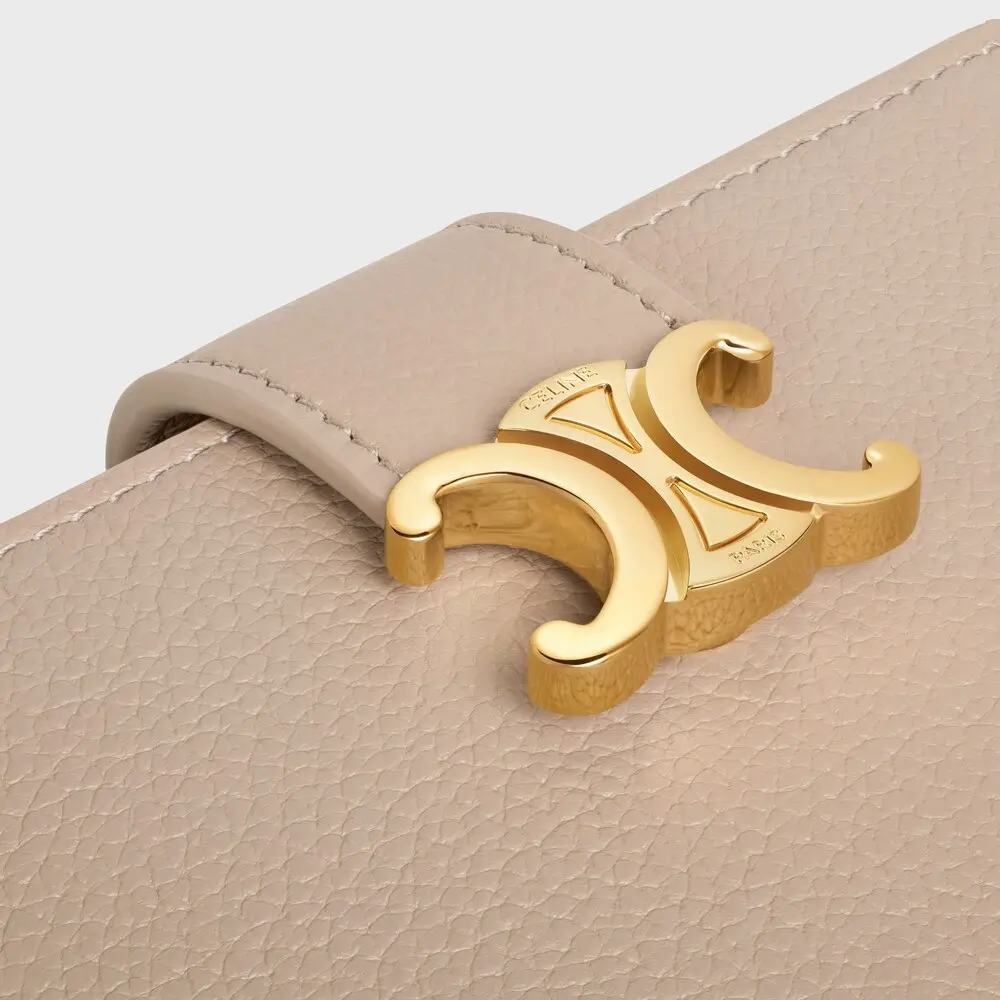 CELINE ACCORDEON CARD HOLDER SAFARI GHW