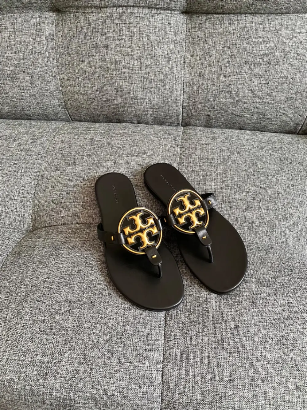 TORY BURCH METAL MILLER SOFT SANDAL PERFECT BLACK GHW