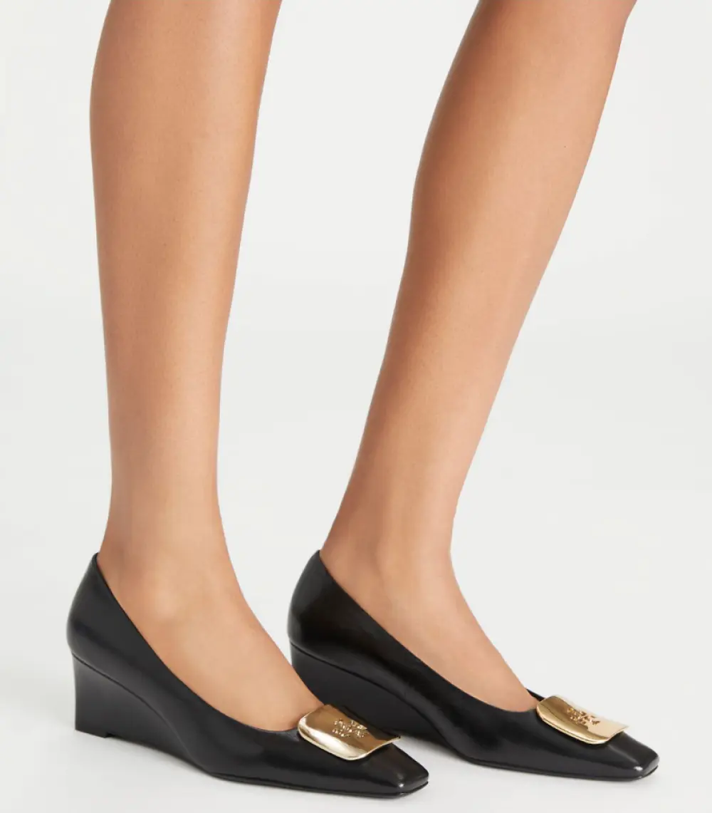 TORY BURCH GEORGIA WEDGE 55MM PERFECT BLACK GHW
