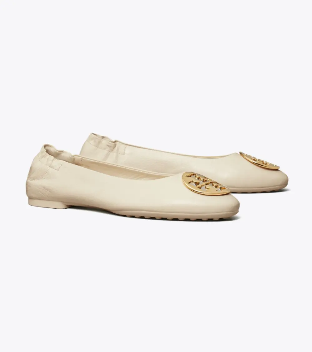 CLAIRE BALLET FLATSHOES · NEW IVORY GHW