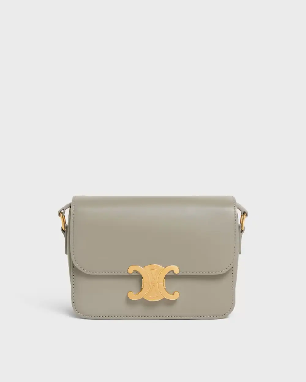 TEEN TRIOMPHE BAG SHINY CALFSKIN · GREEN CLAY GHW