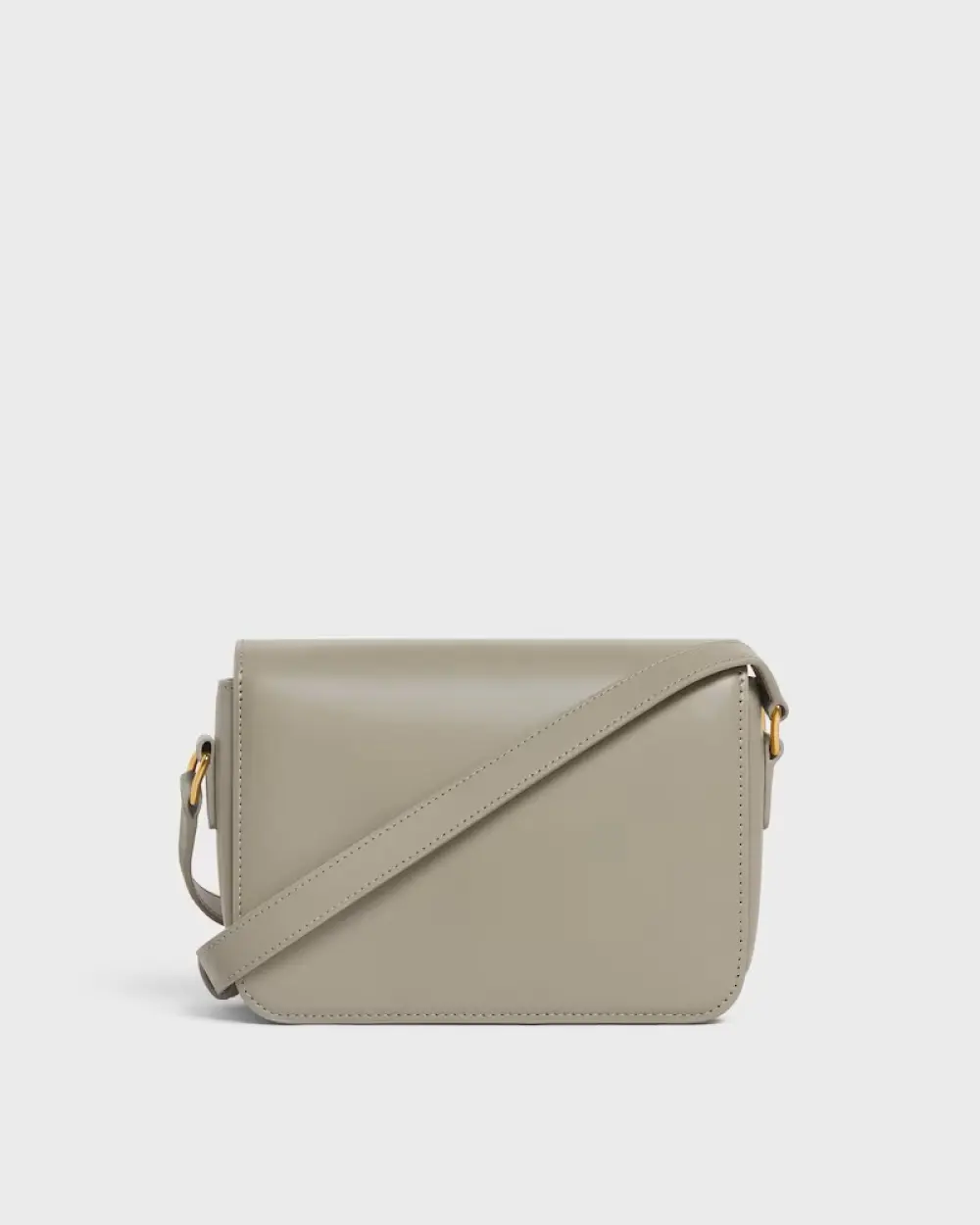 CELINE TEEN TRIOMPHE BAG SHINY CALFSKIN GREEN CLAY GHW