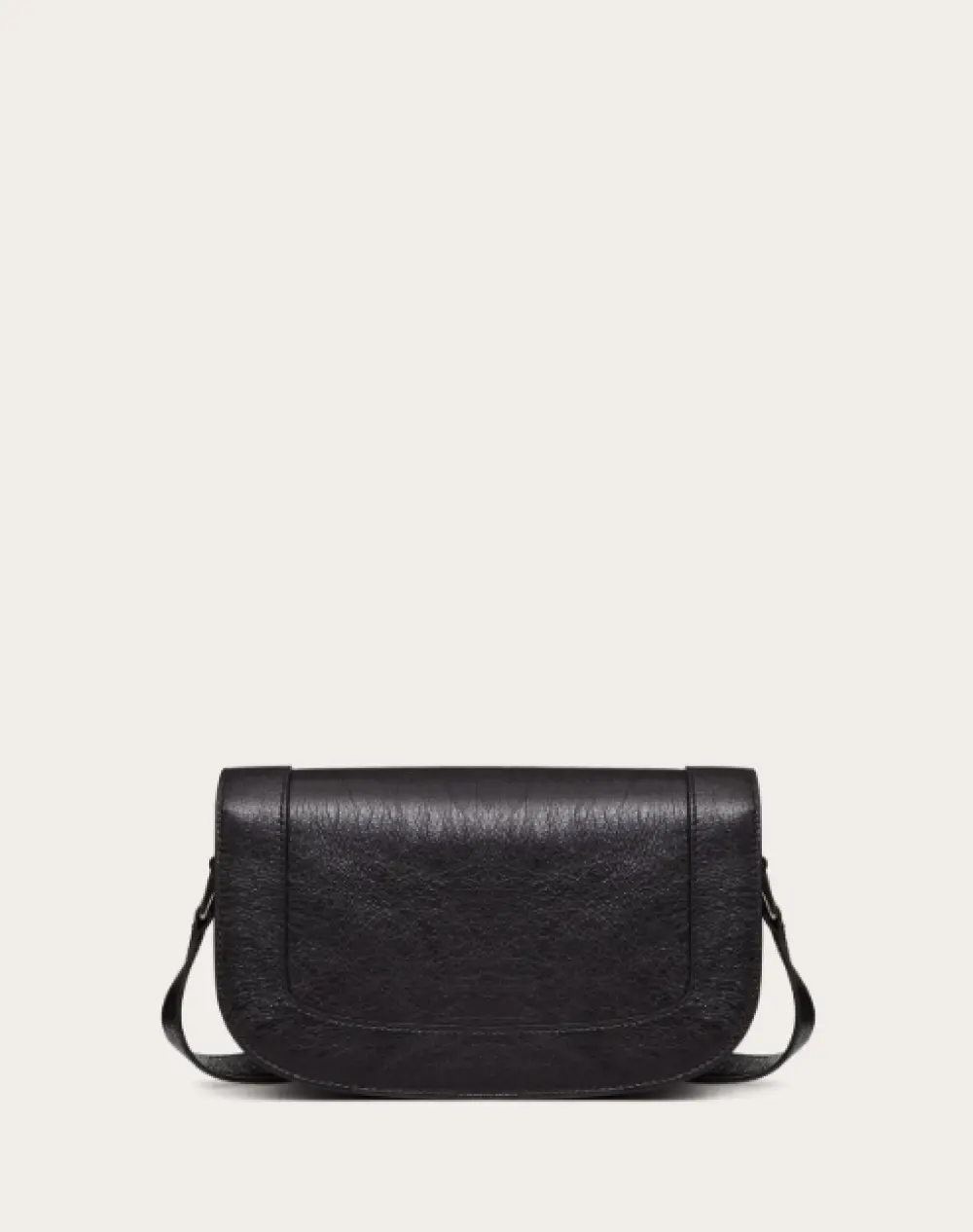 VALENTINO SUPERVEE LEATHER CROSSBODY BAG BLACK LEATHER