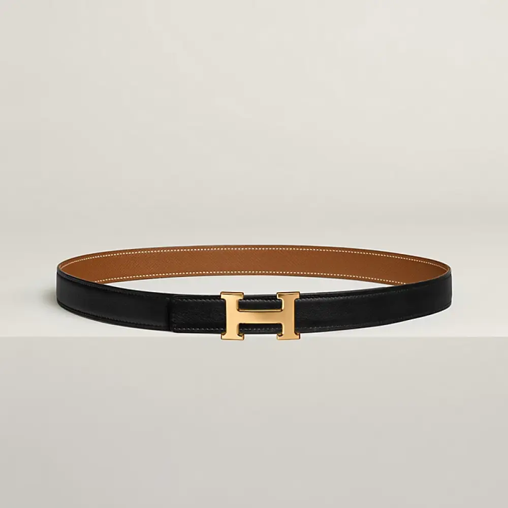 HERMES BELT 24MM BLACK GOLD