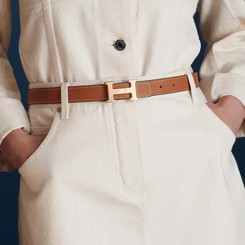 HERMES BELT 24MM BLACK GOLD