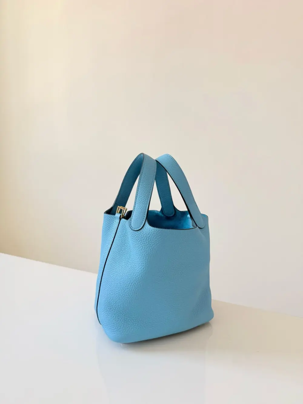 HERMES PICOTIN 18 BLUE DU NORD GHW