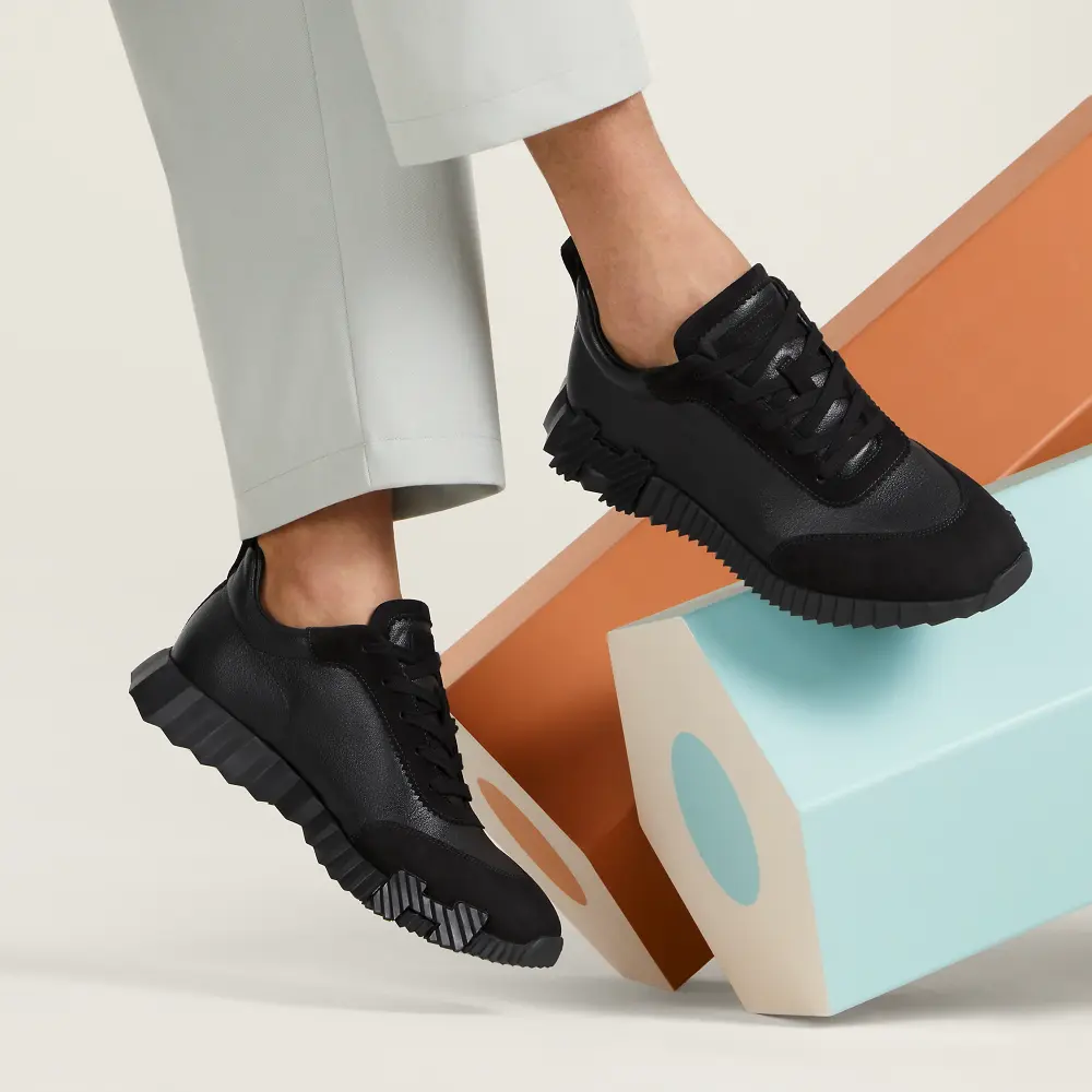 HERMES BOUNCING ALL BLACK LEATHER