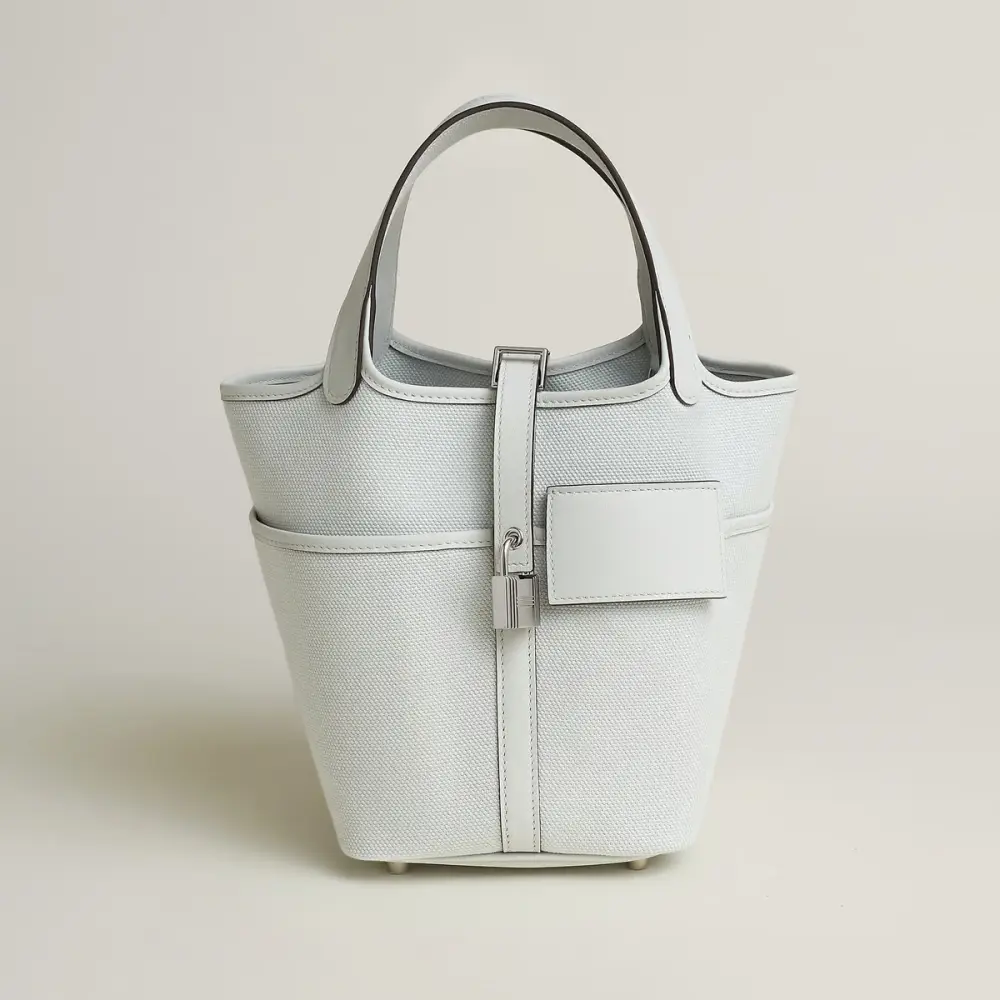 HERMES PICOTIN 18 CARGO GRIS PLATINE PHW