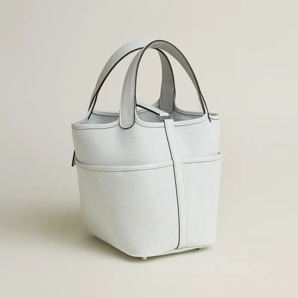 HERMES PICOTIN 18 CARGO GRIS PLATINE PHW