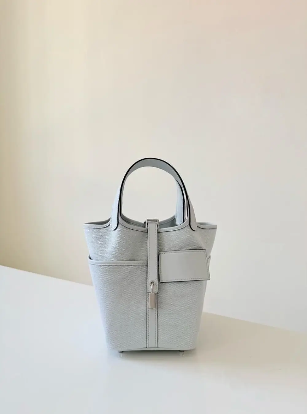 HERMES PICOTIN 18 CARGO GRIS PLATINE PHW